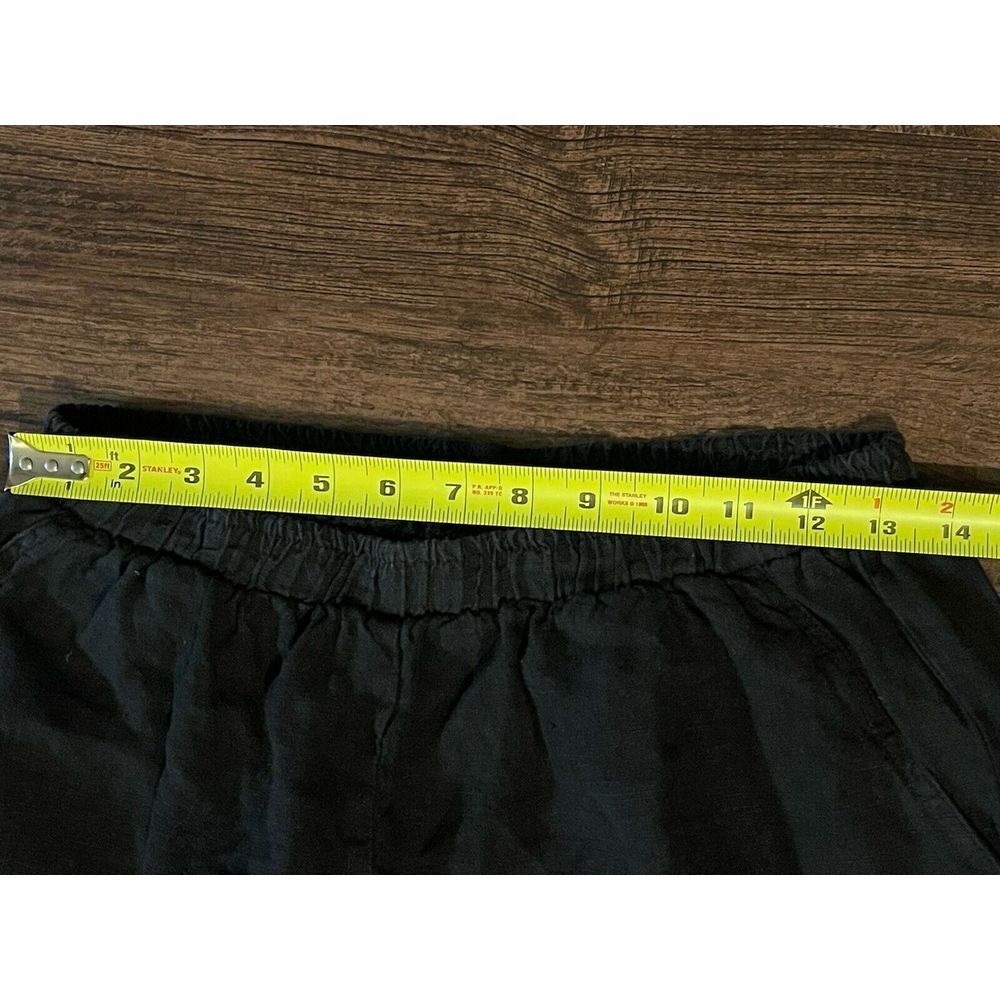 Match Point Woman's Black 100% Linen Pants‎ Stretch Comfort USA Small - Picture 5 of 5